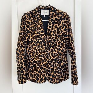 Frame Denim Animal Print Blazer